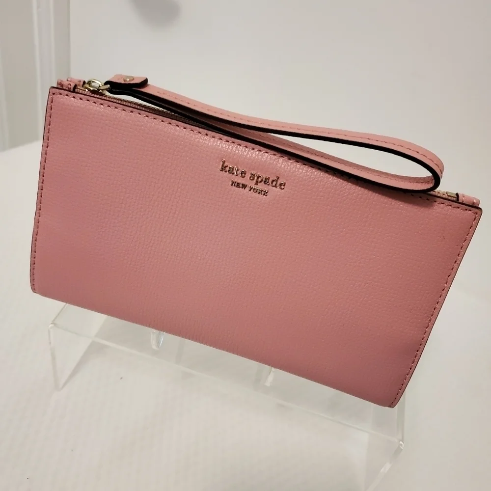 EC Kate Spade Pink Safiano Leather Wristlet/Wallet, Colorful